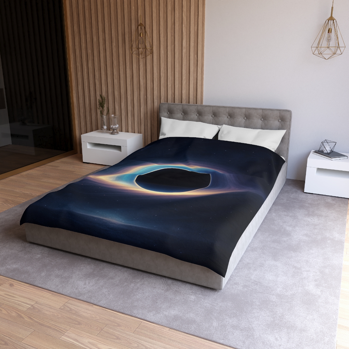 Prismatic Singularity Horizon duvets for gifts