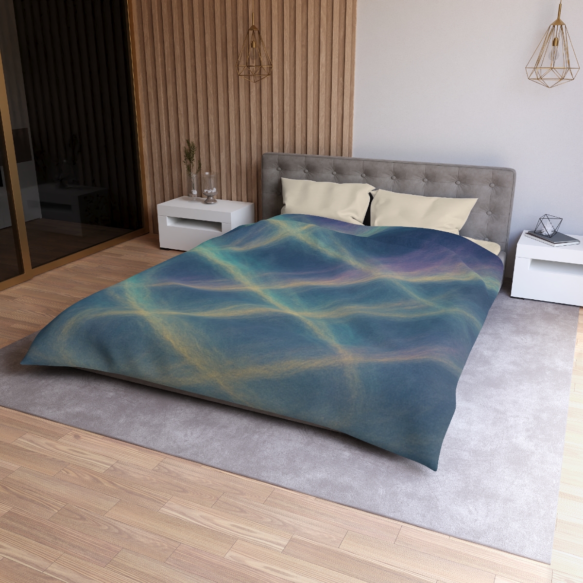 Aurora Lattice Horizon custom duvets