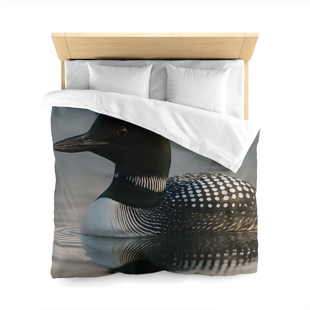 Mirror Calm Common Loon personalized bedding duvets