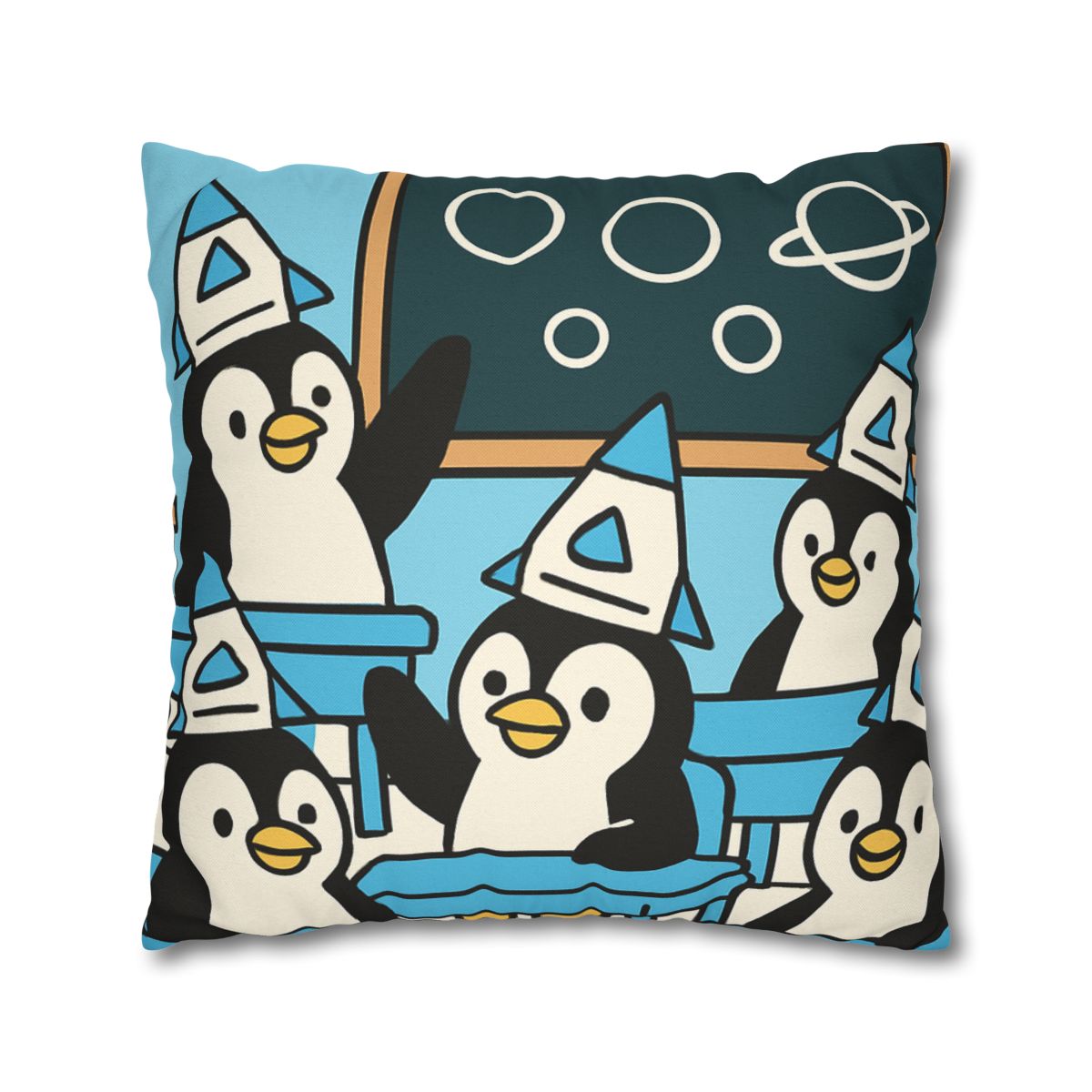 Rocket Penguin Class unique gift pillow cases