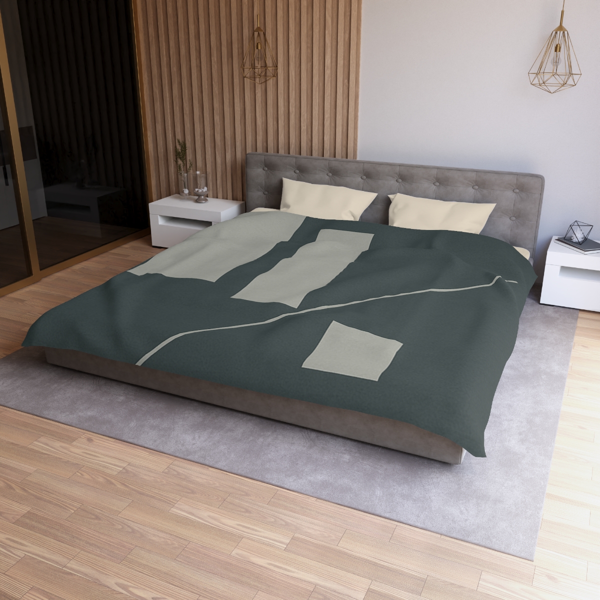 Staggered Blocks With Quiet Diagonal trendy bedroom duvets