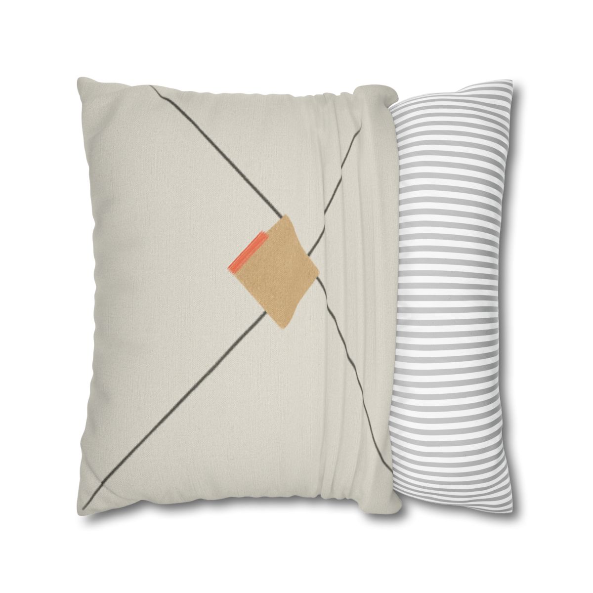 Diagonal Pair And Resting Square soft cotton pillow cases