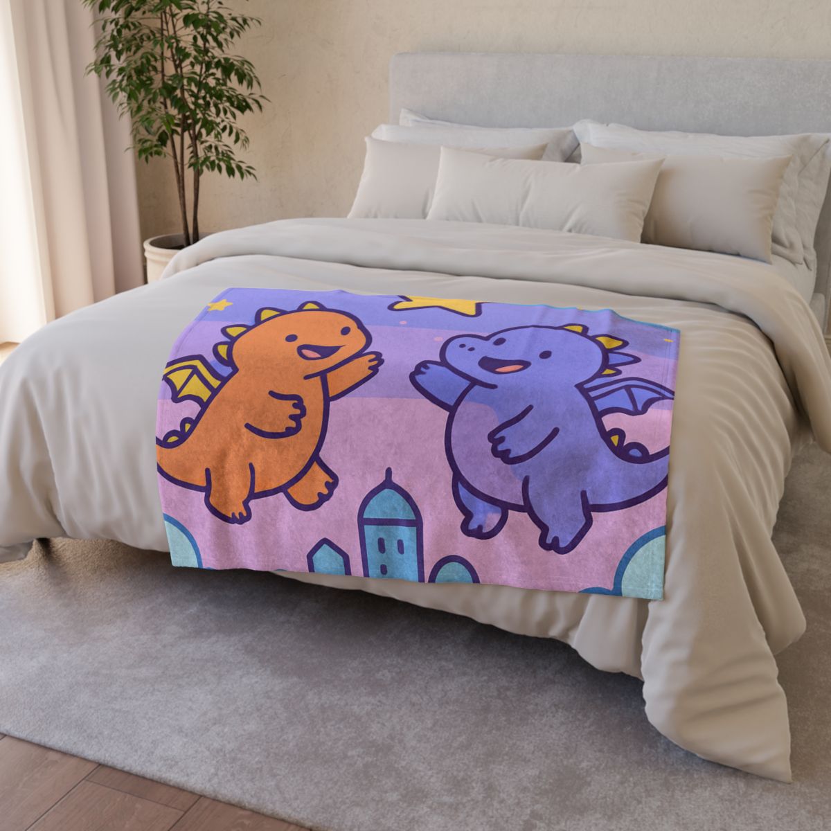 Starlight Cloud City Dragons trendy patterned blankets