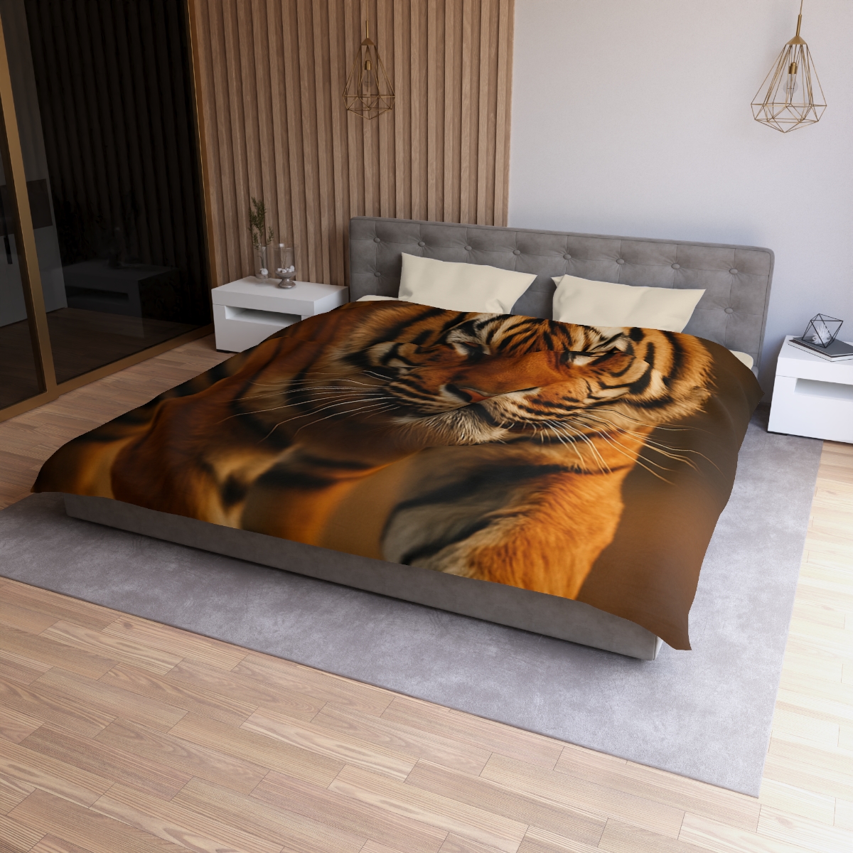 Dusk Herald Bengal Tiger designer printed duvets