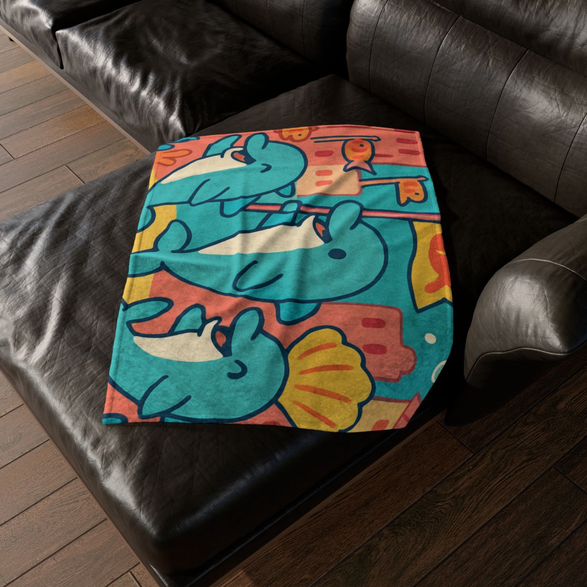 Coral City Dolphin Parade unique gift blankets