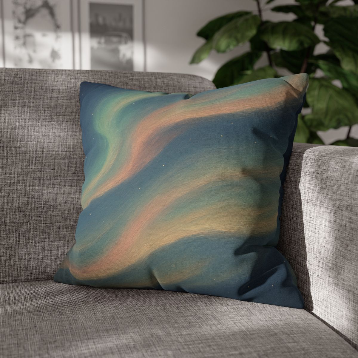 Spectral Aurora Drift designer print pillow cases