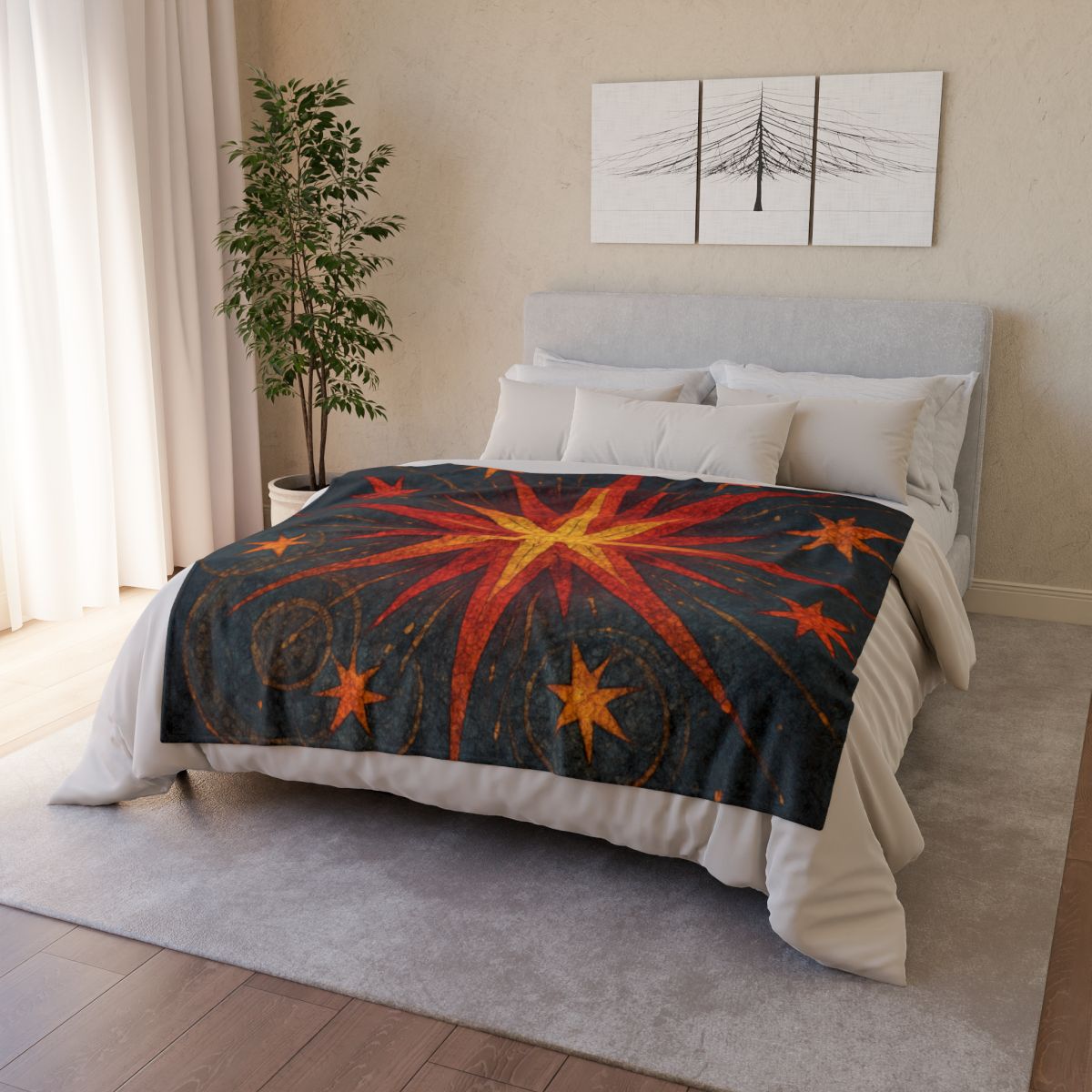 Starburst Cluster Mosaic designer printed blankets