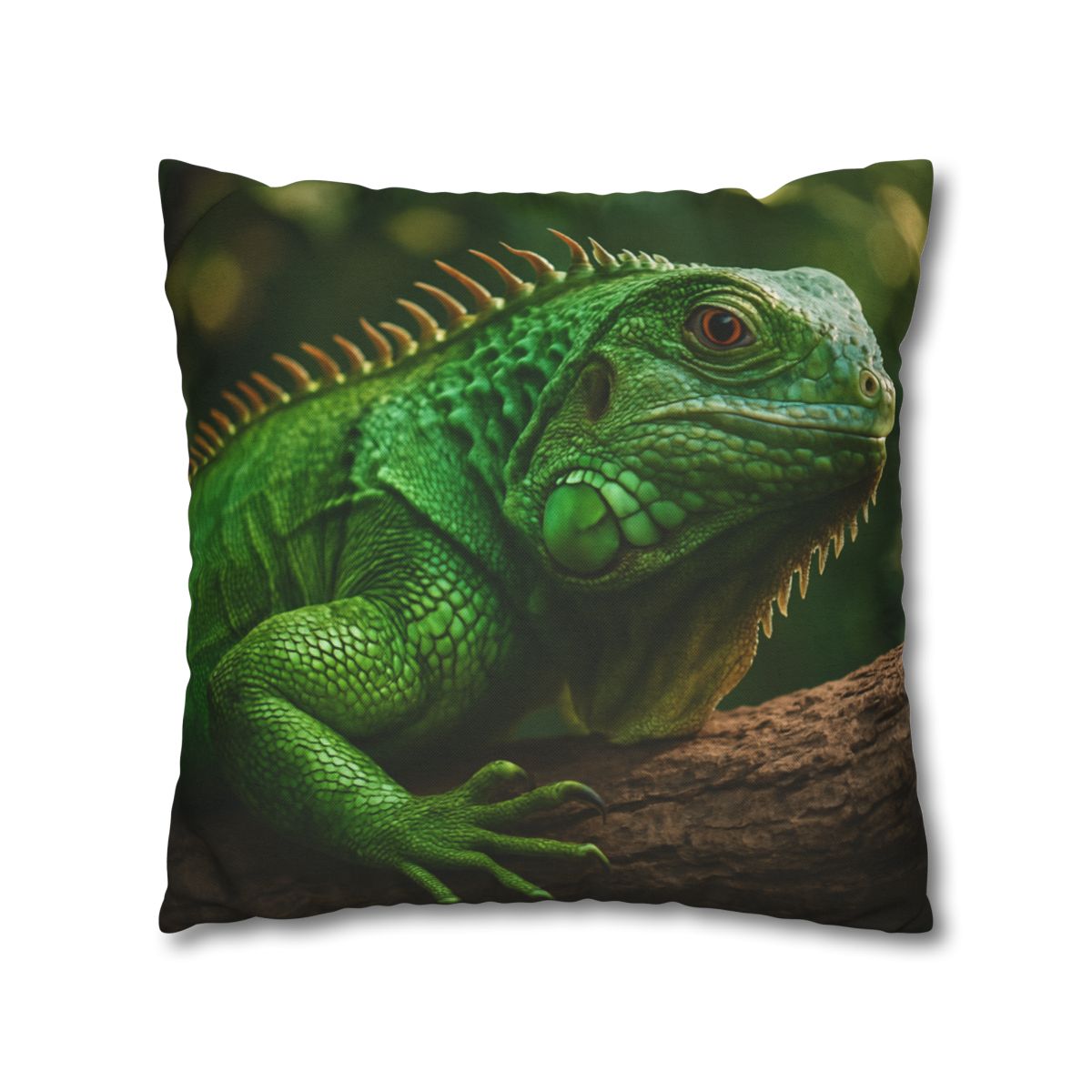 Emerald Gaze Green Iguana custom pillow cases