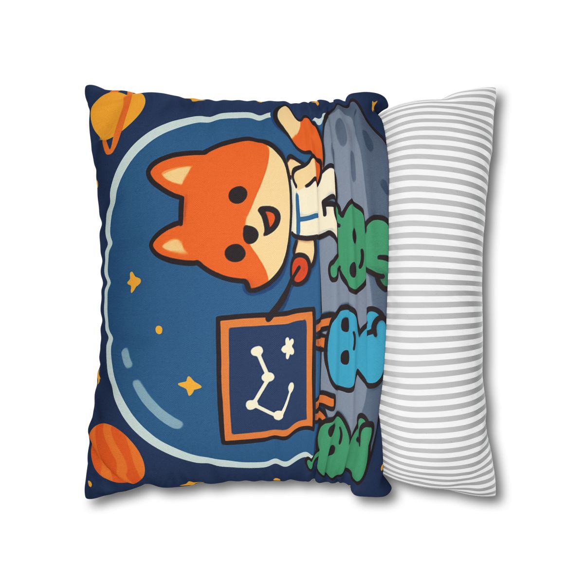 Comet Classroom With Curious Space Fox comfortable bedding pillow covers