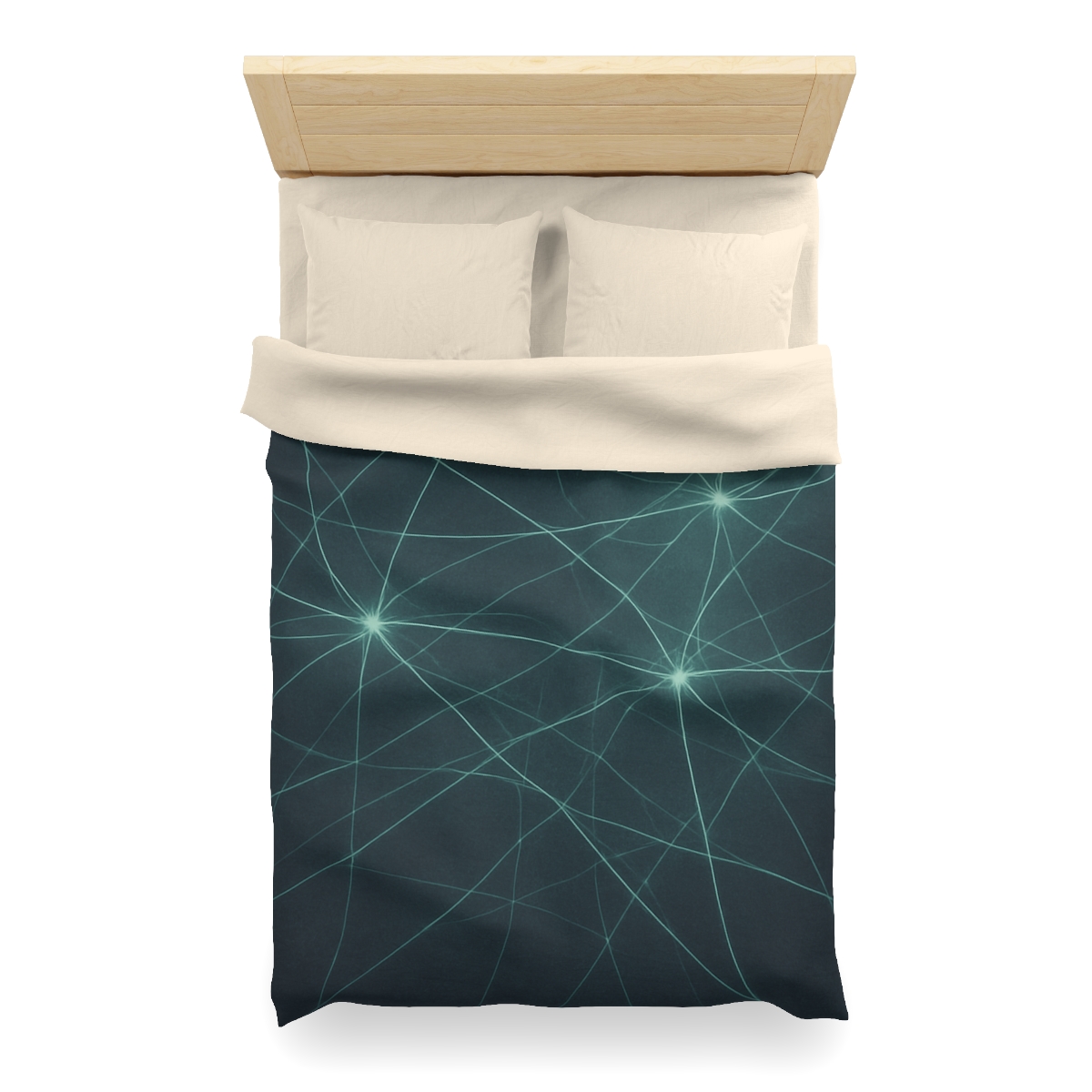 Cosmic Web Filament Glow designer printed duvets