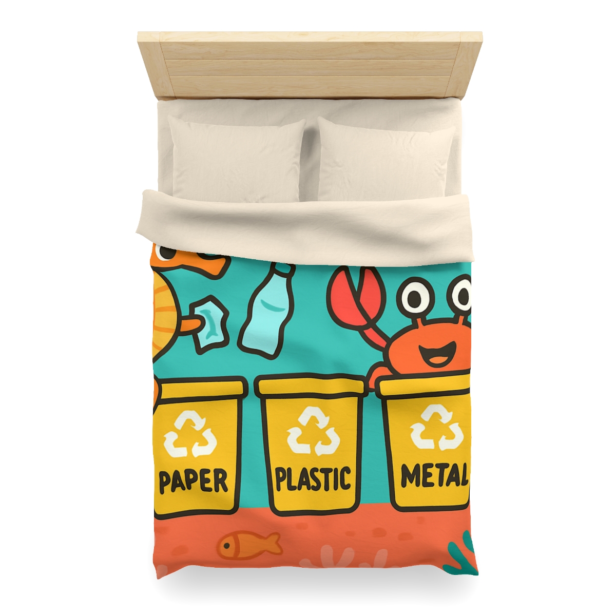 Coral City Recycling Seahorse Patrol custom duvets
