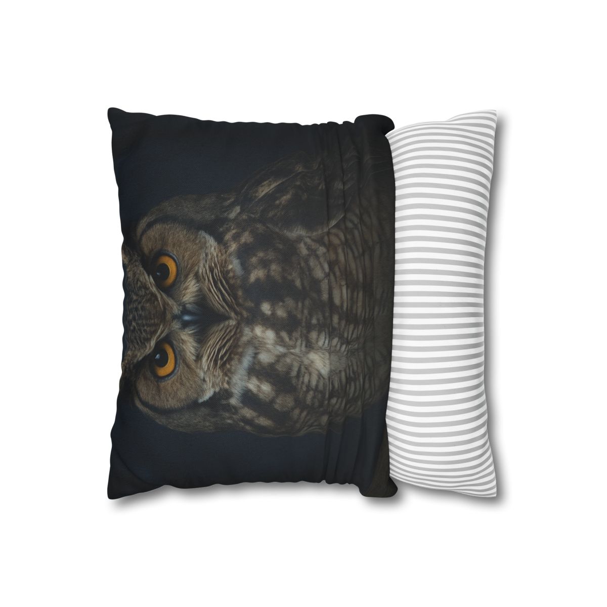 Silent Drift Great Horned Owl personalized pillow covers