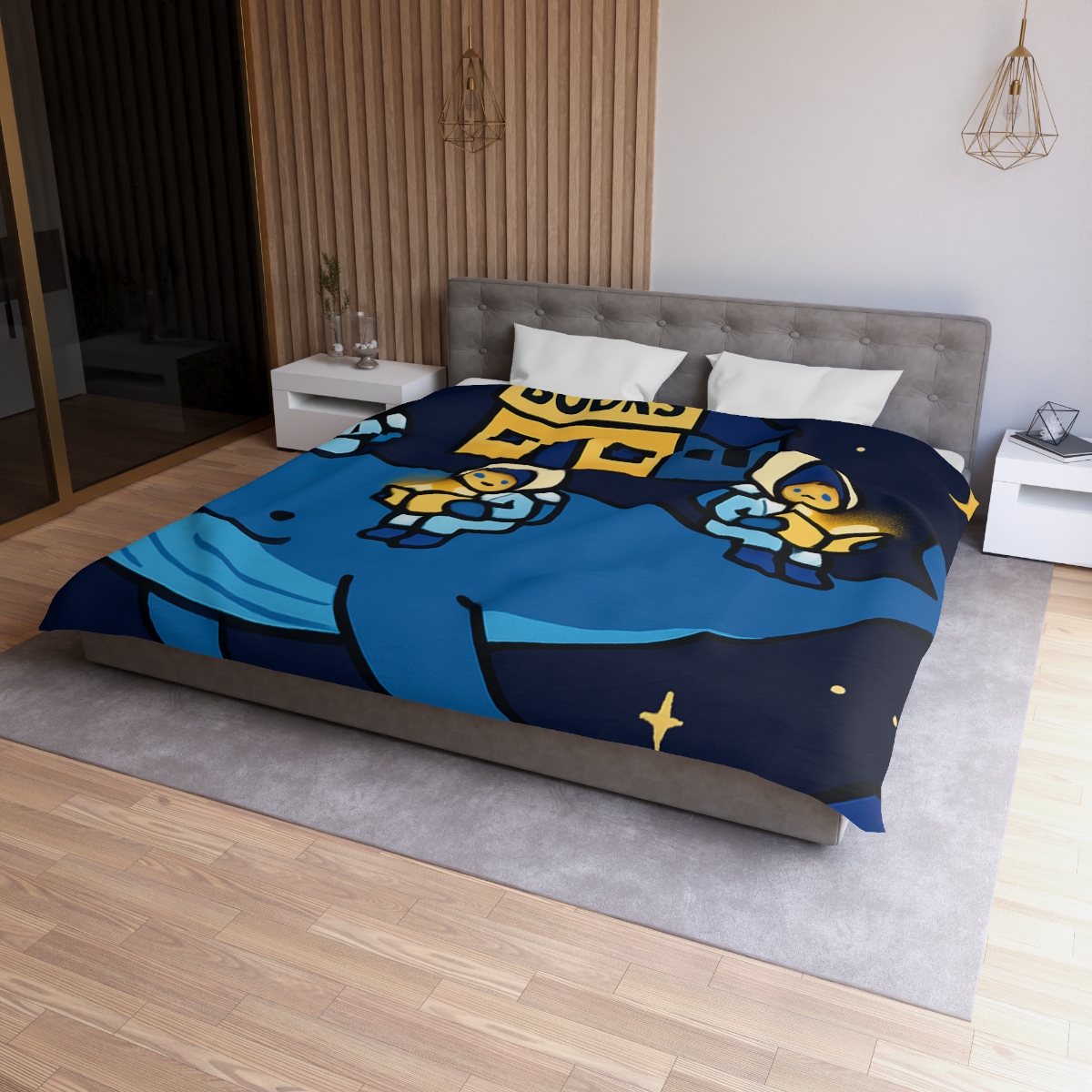 Starlight Library On A Floating Whale trendy bedroom duvets