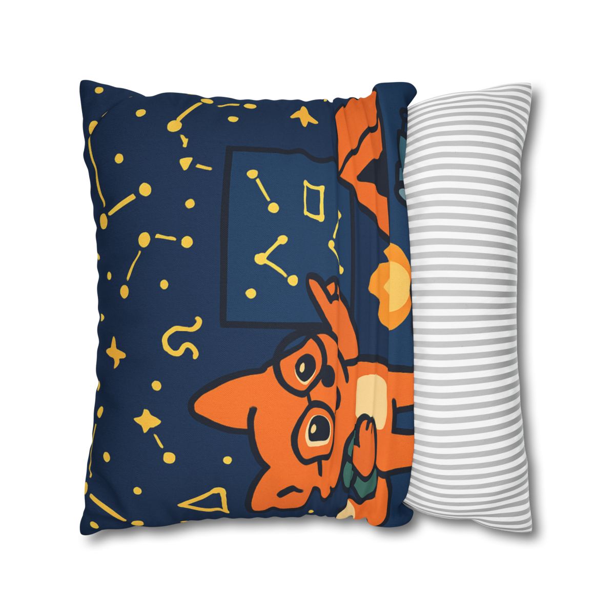 Constellation Camping With Fox Astronomer unique gift pillow cases