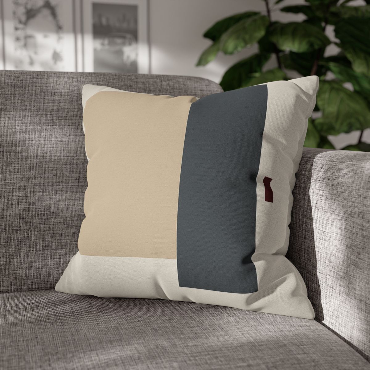 Offset Squares With Calm Corridor designer print pillow cases