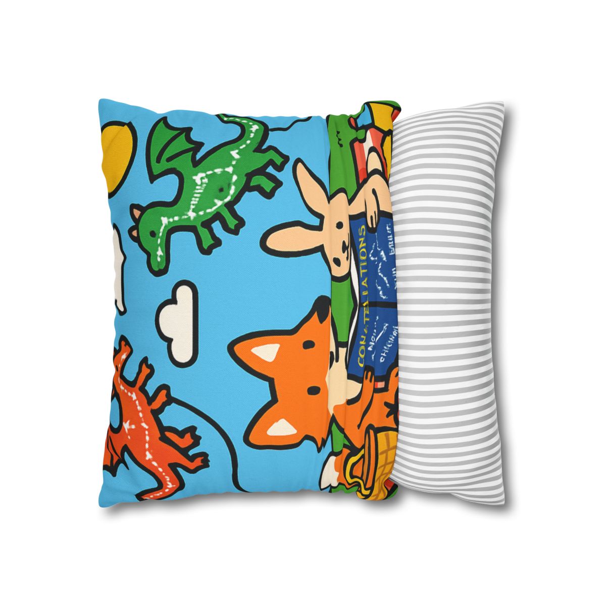 Sky Map Picnic With Dragon Kites personalized pillow covers