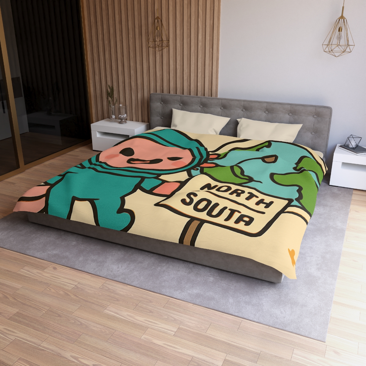 Luna The Axolotl Astronaut And The Bubble Planet Map stylish duvet covers