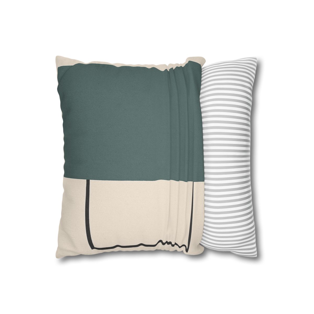 Offset Rectangle Pause personalized pillow covers