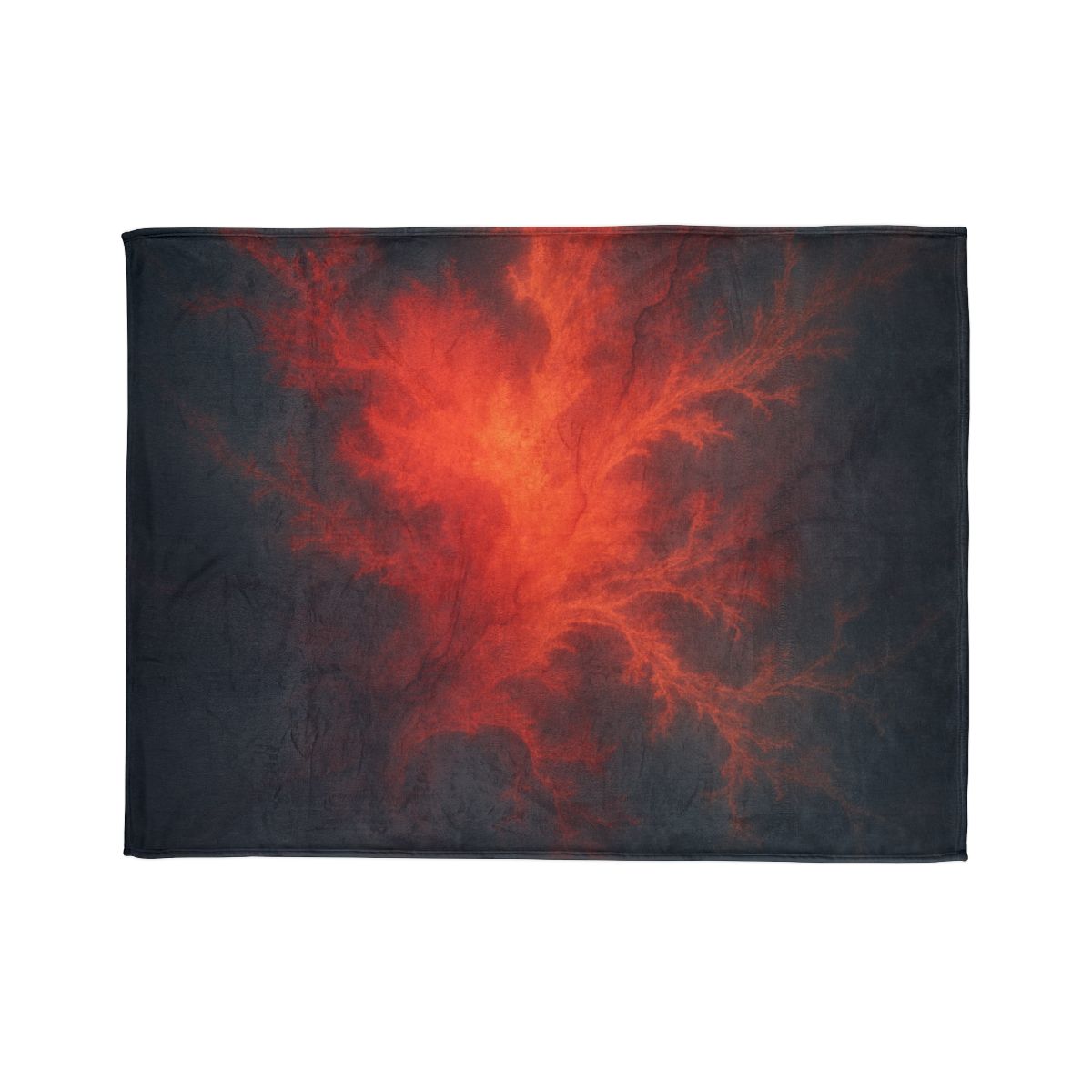 Fractal Nebula Tidal Bloom stylish throw blankets