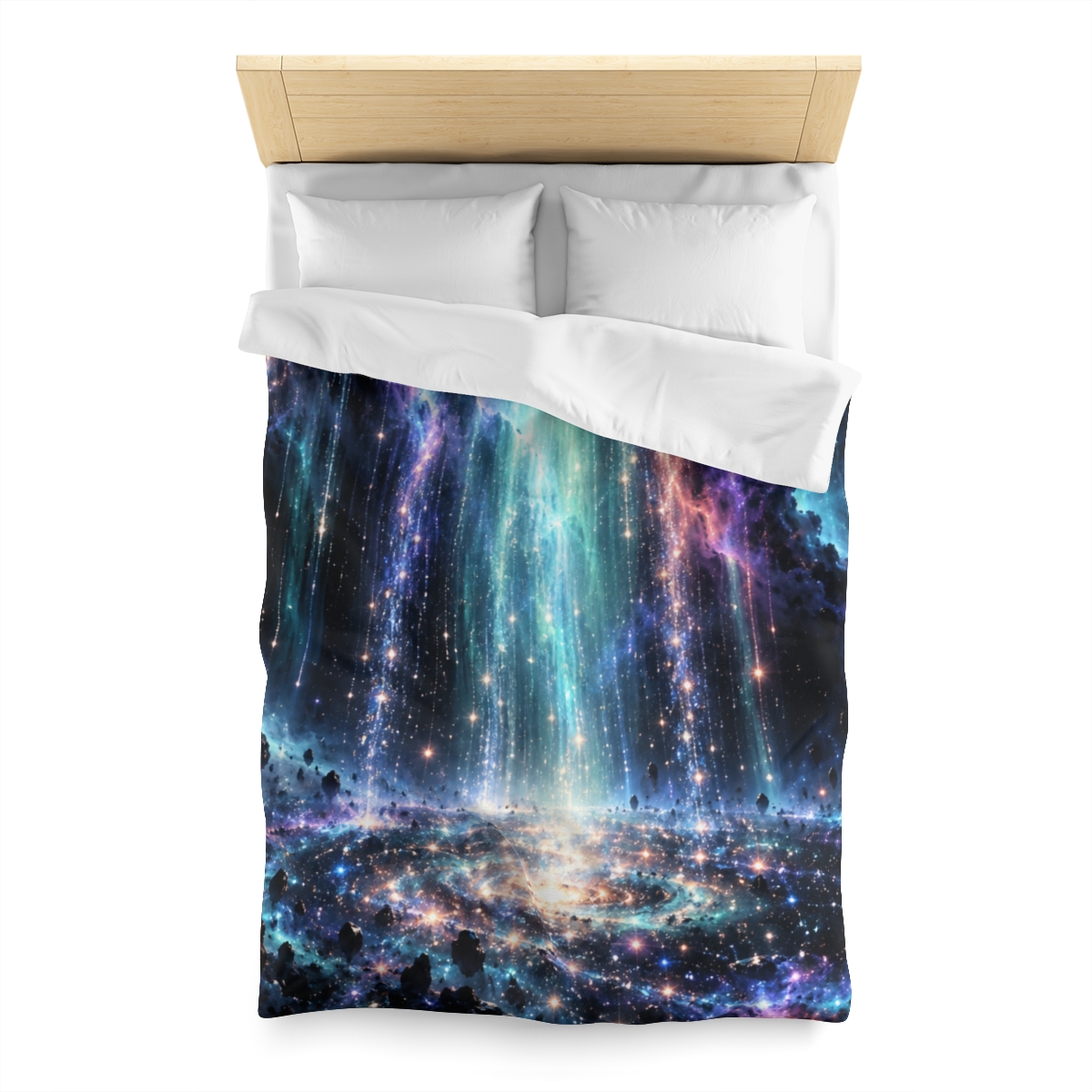 Aurora Starfall Cascade designer printed duvets [AI-3dc4d35a-633347566436]