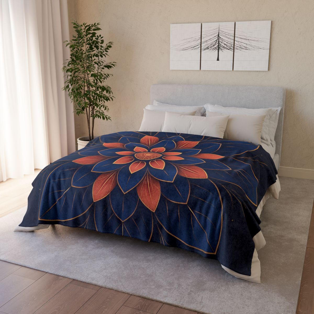 Petal Prism Medallion stylish throw blankets