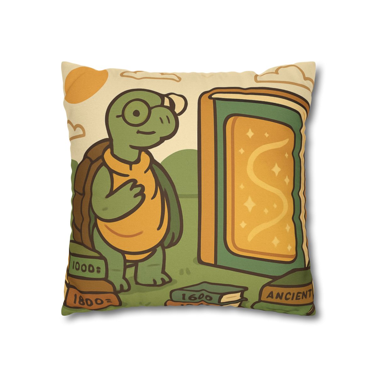 Time Traveling Tortoise Library stylish decorative pillowcases