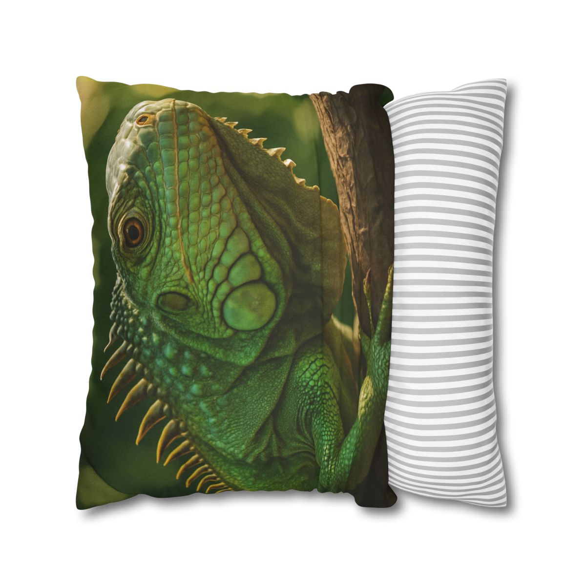 Sun Dappled Green Iguana custom pillow cases