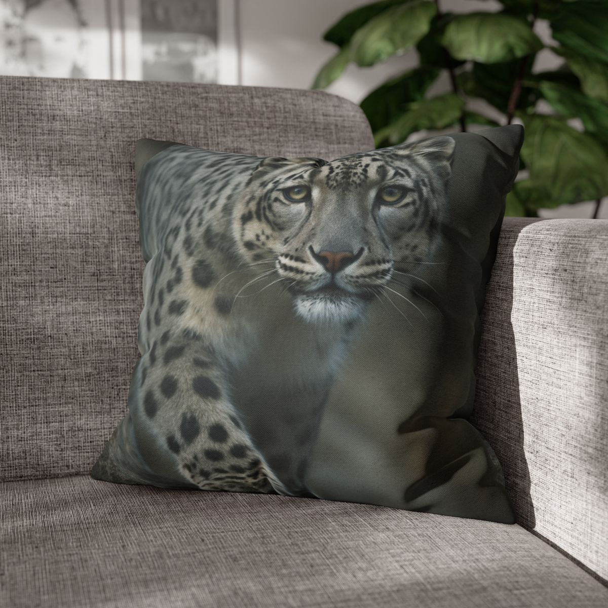 Starlit Sprint Snow Leopard comfortable bedding pillow covers