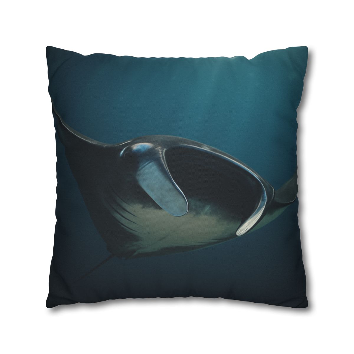 Starlit Glide Manta Ray soft cotton pillow cases