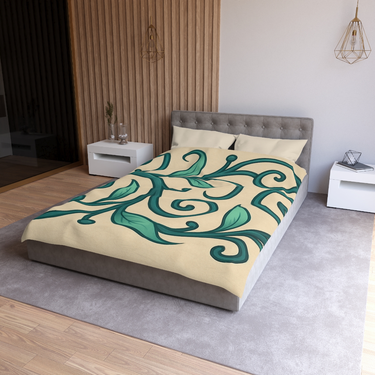 Curling Tendril Frieze personalized bedding duvets