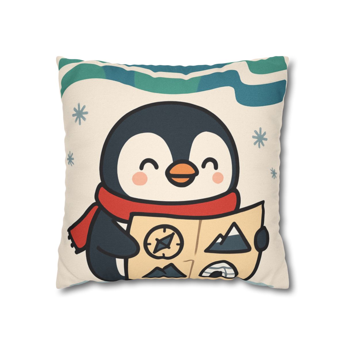 Polar Lights Penguin Map Quest comfortable bedding pillow covers