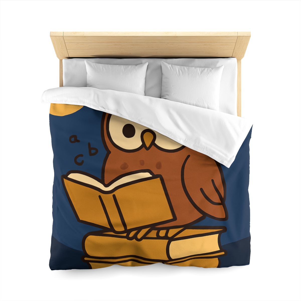 Moonlight Owl Library designer printed duvets