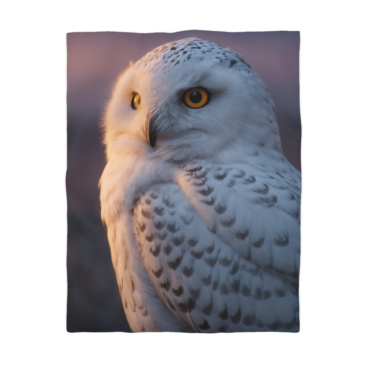 Twilight Watcher Snowy Owl personalized bedding duvets