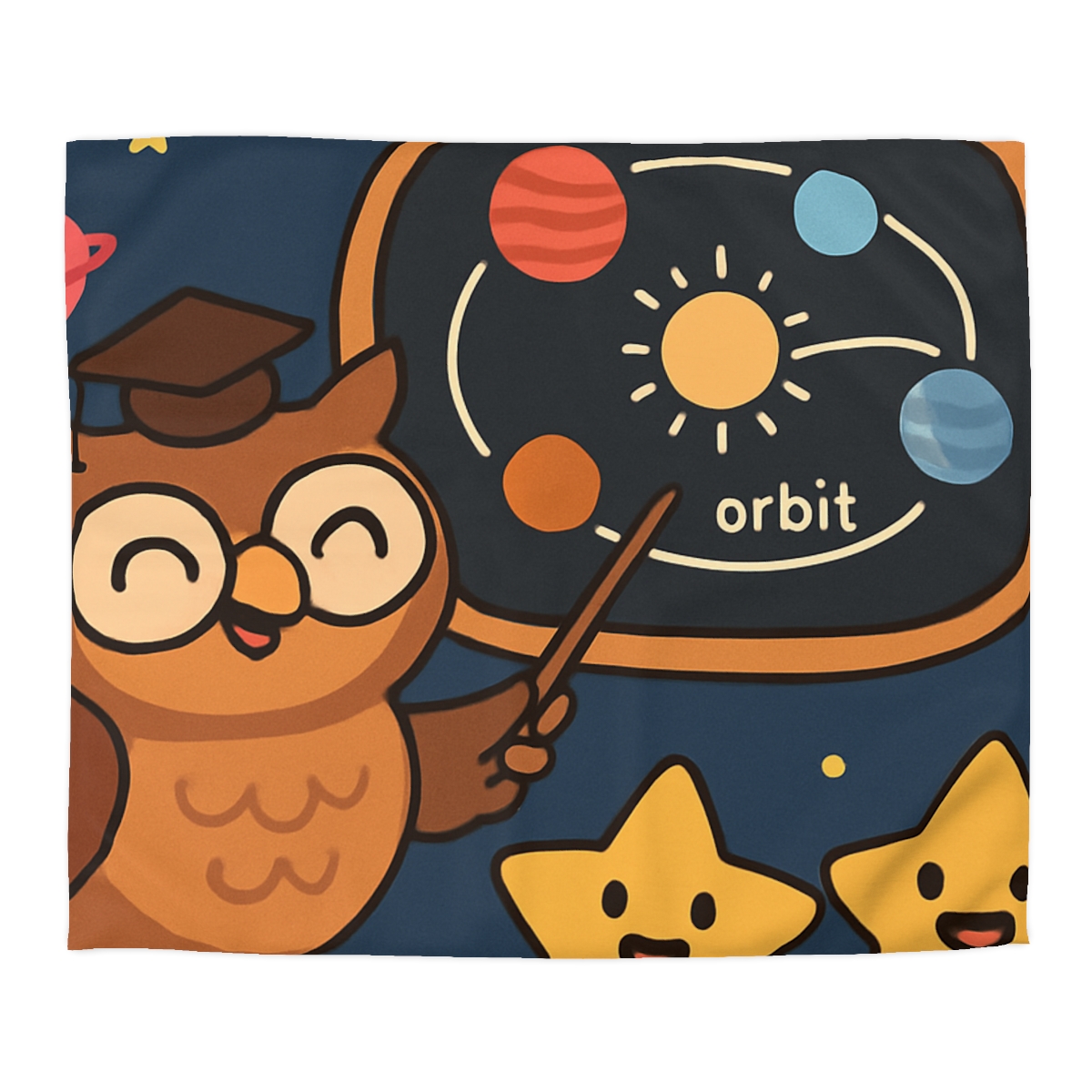 Comet Classroom Owl designer printed duvets