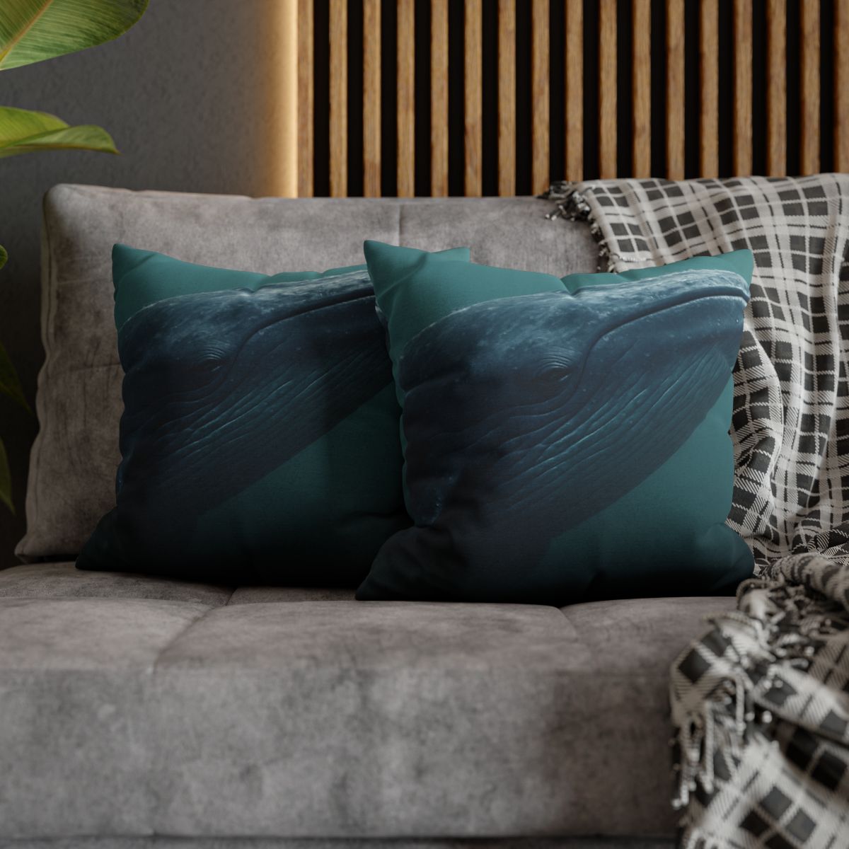 Ocean Song Blue Whale personalized pillow covers