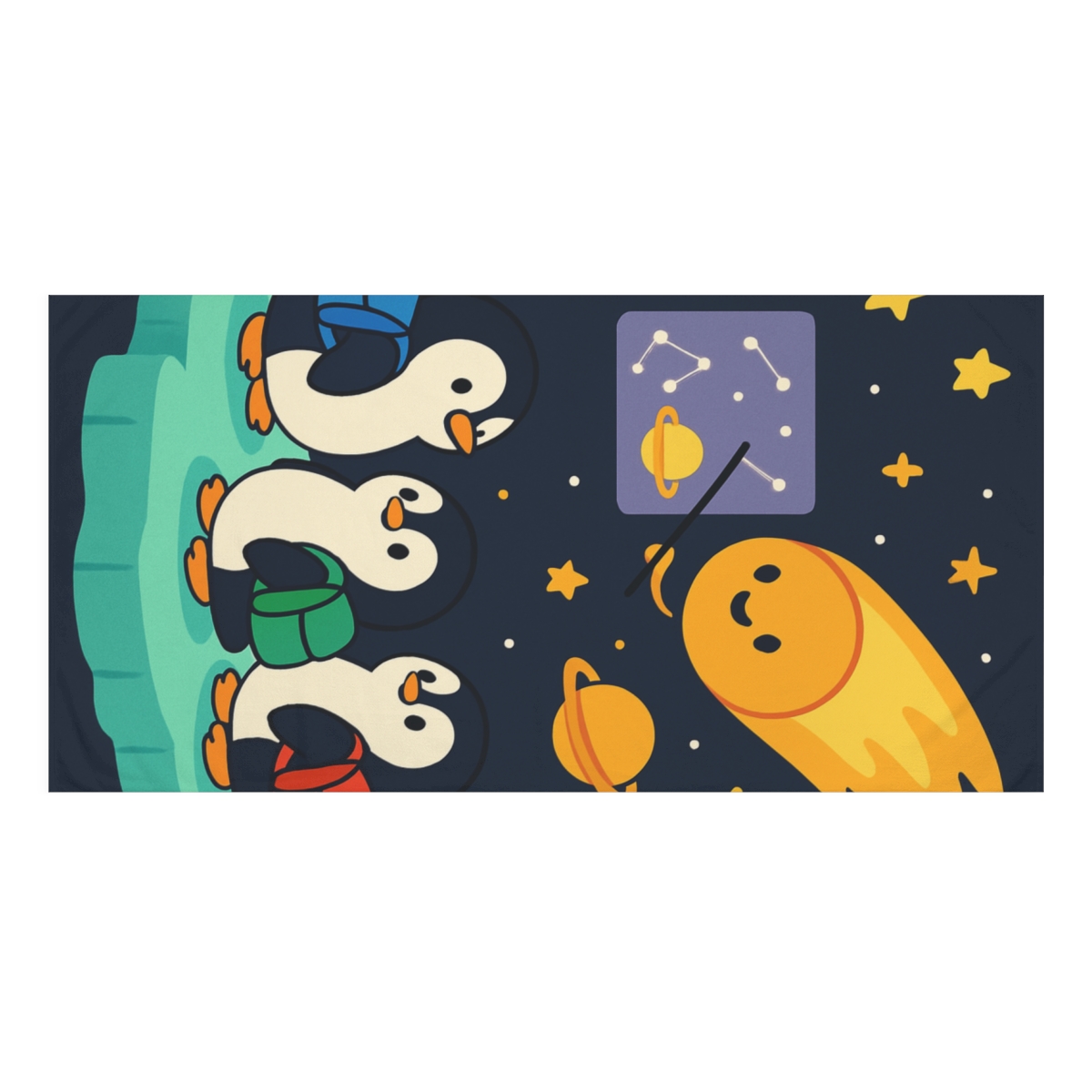 Comet Classroom For Curious Penguins comfortable face towels