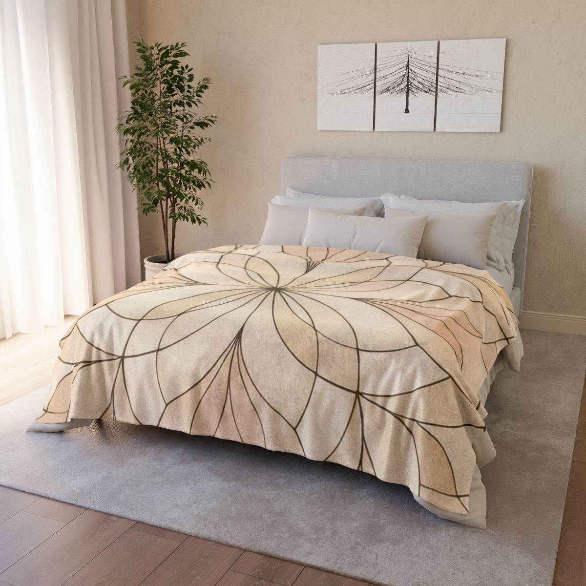 Petal Prism Lattice soft fleece blankets