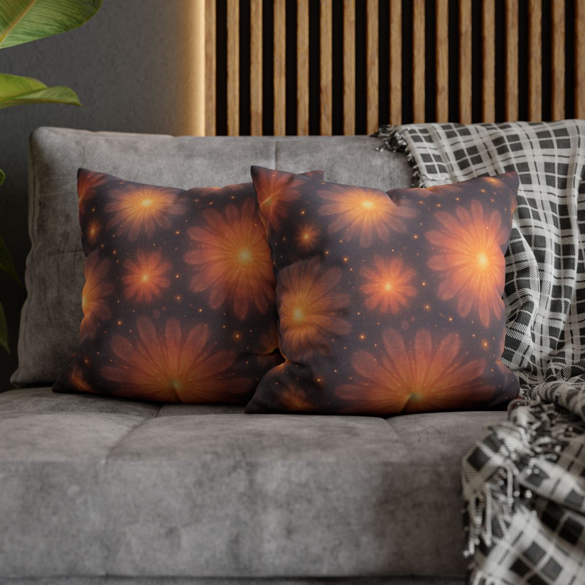 Photon Blossom Field designer print pillow cases