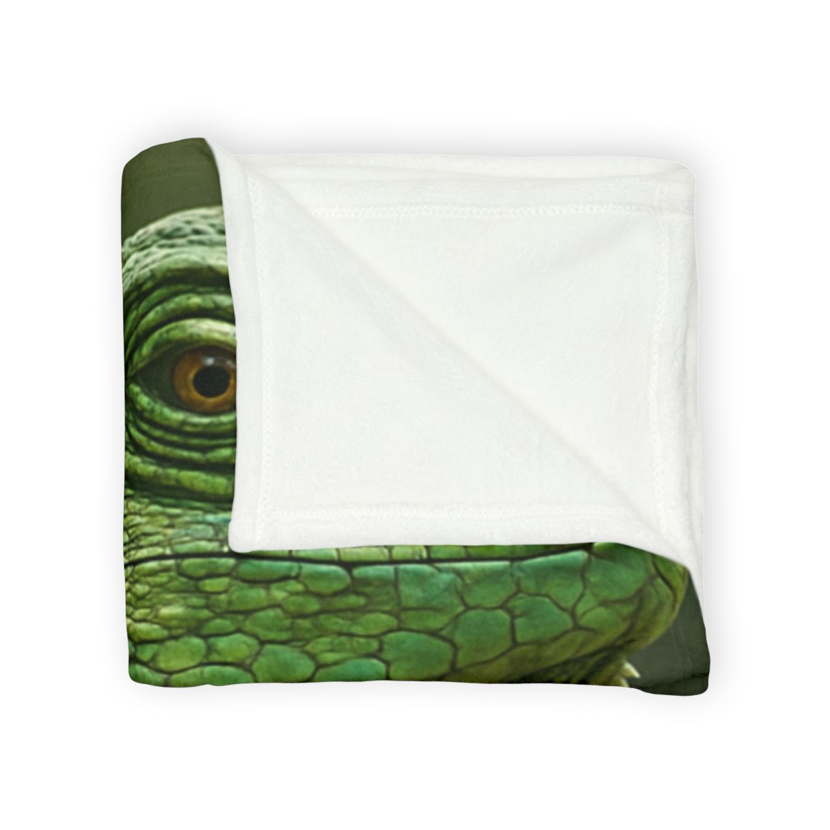 Stone Quiet Green Iguana personalized cozy blankets