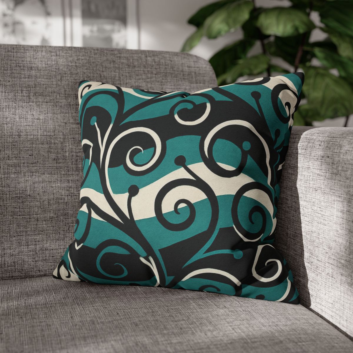 Vine Curl Wave Interference custom pillow cases