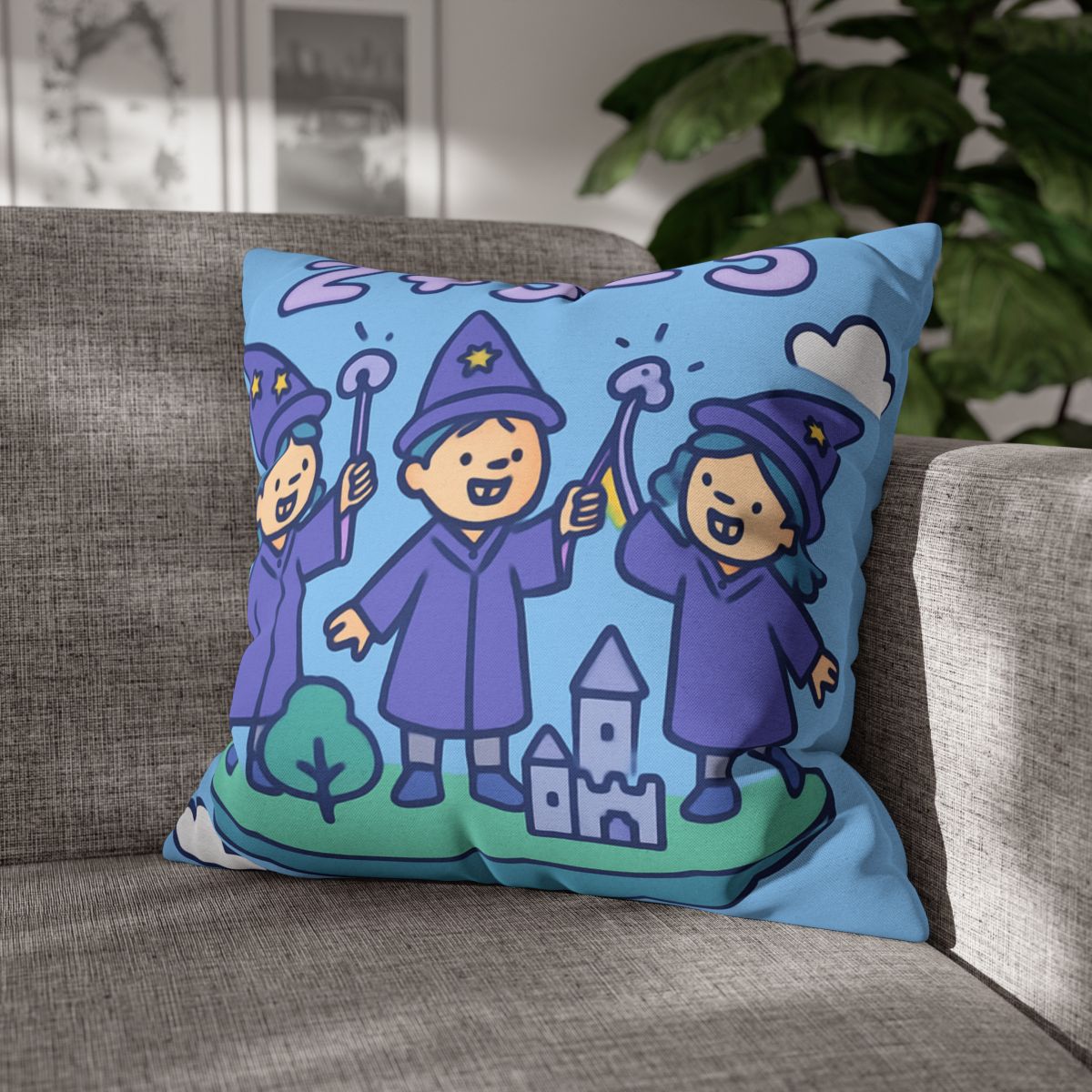 Math Wizards Floating Island comfortable bedding pillow covers