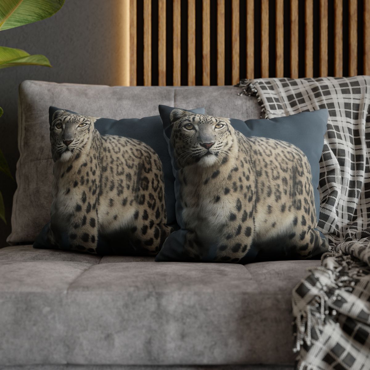 Aurora Gaze Snow Leopard trendy patterned pillow cases
