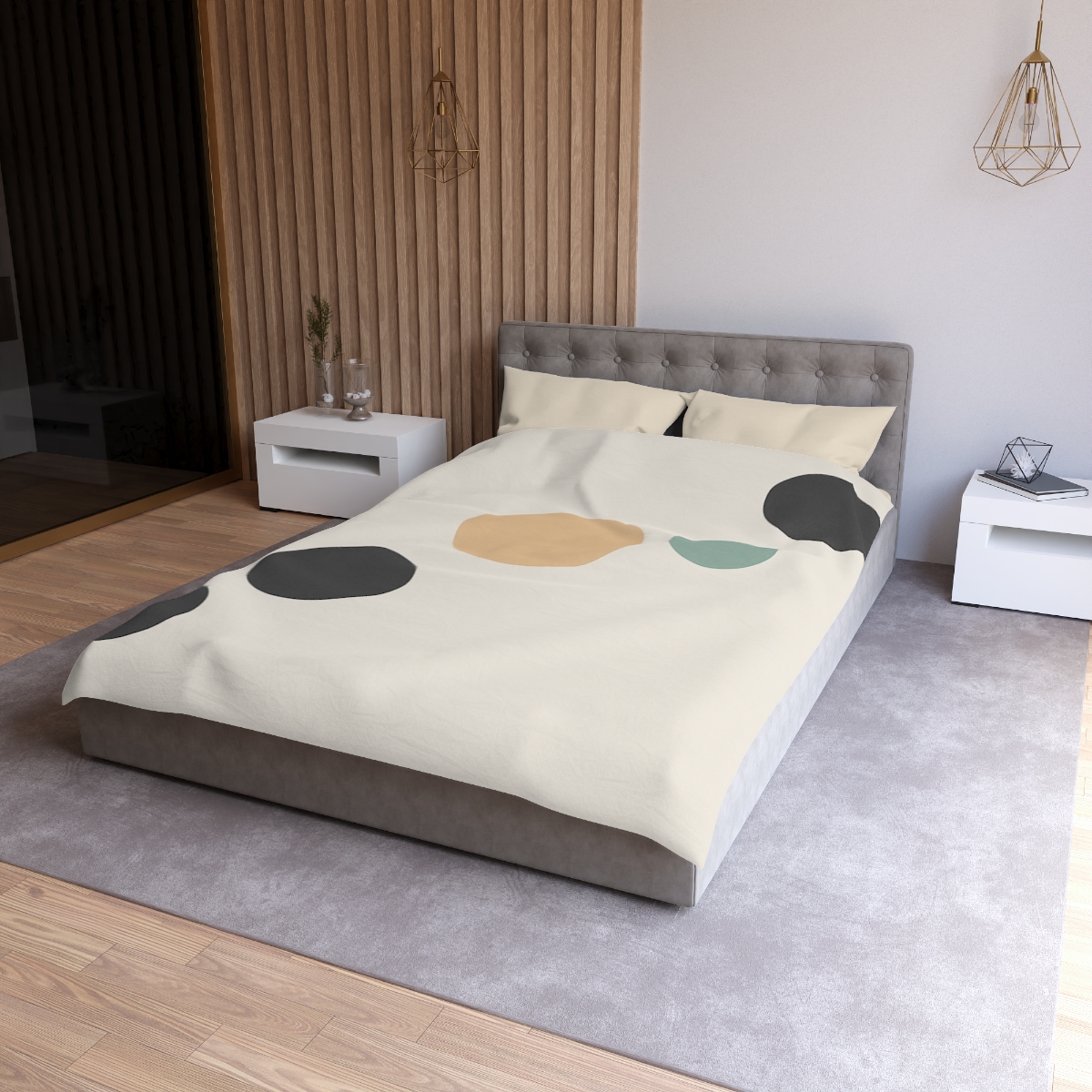 Diagonal Cluster Of Five Circles soft comforter duvets