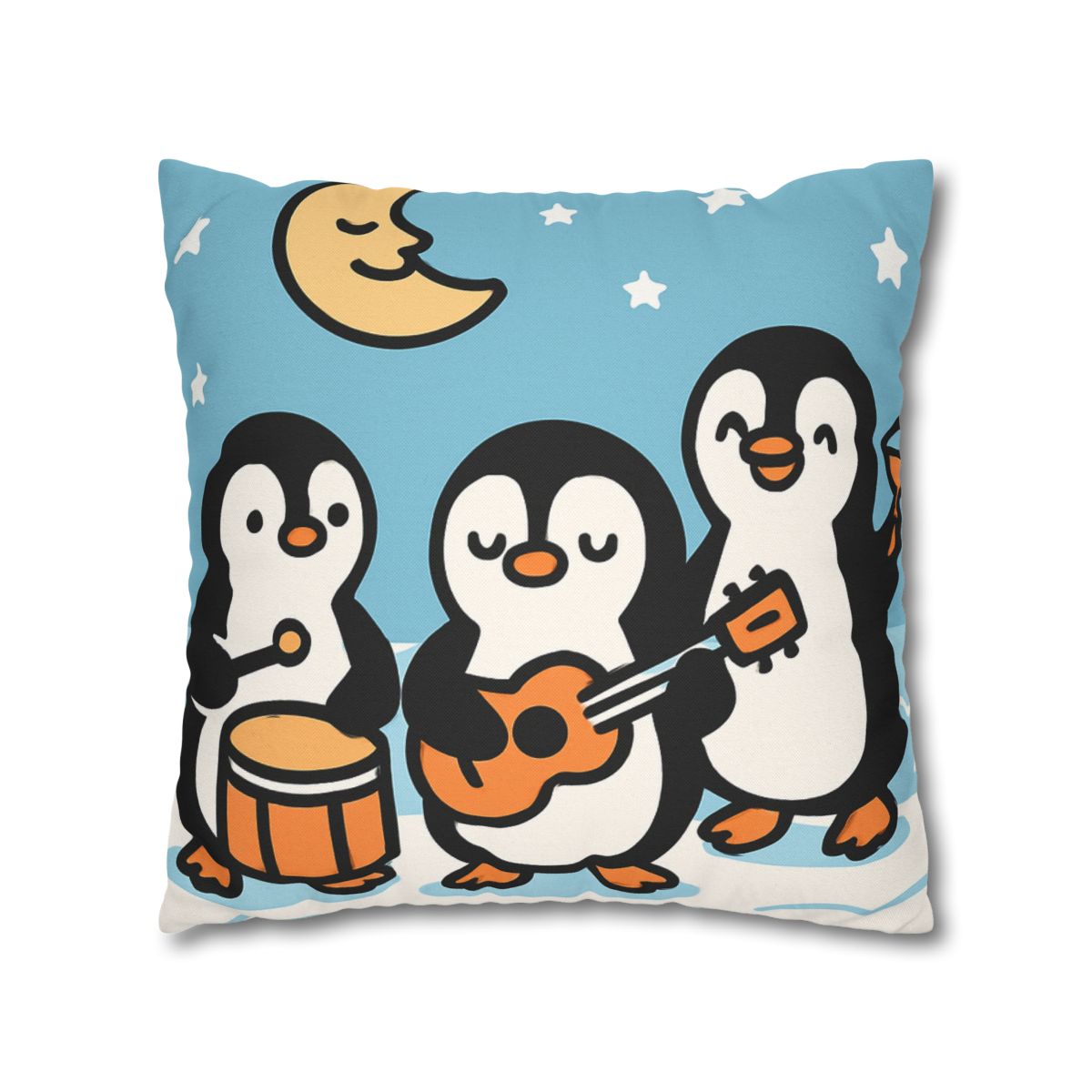 Moonlit Penguin Band custom pillow cases