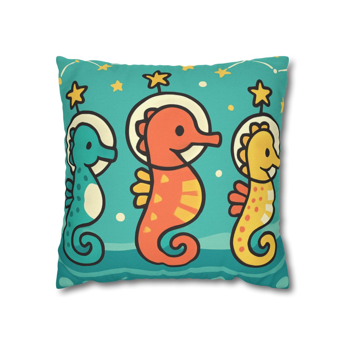 Starship Seahorse Parade soft cotton pillow cases