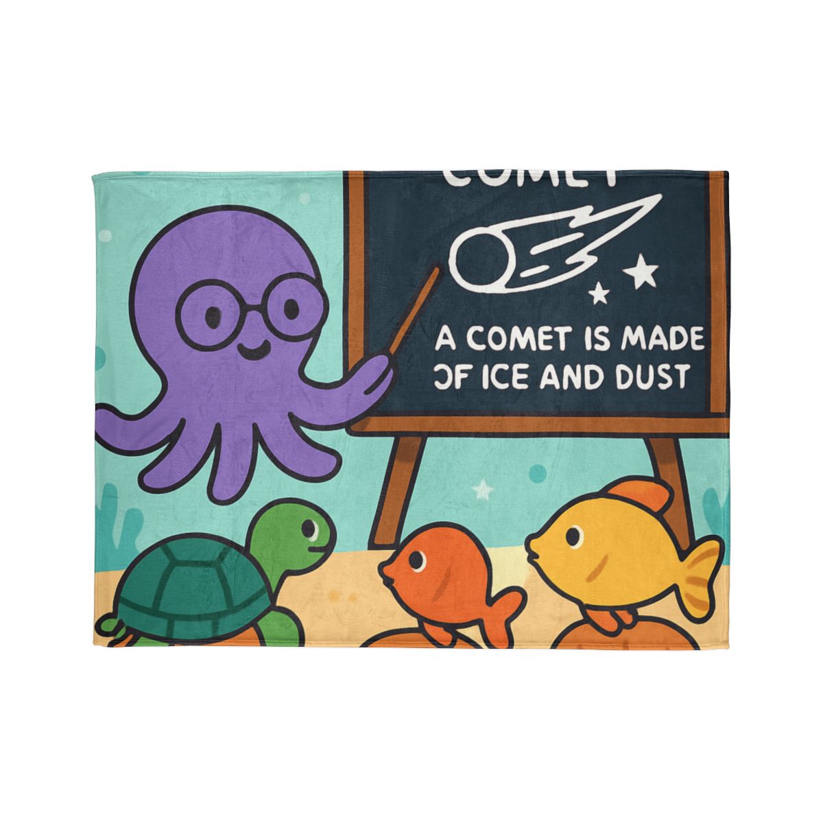 Comet Classroom With Professor Octopus warm winter blankets