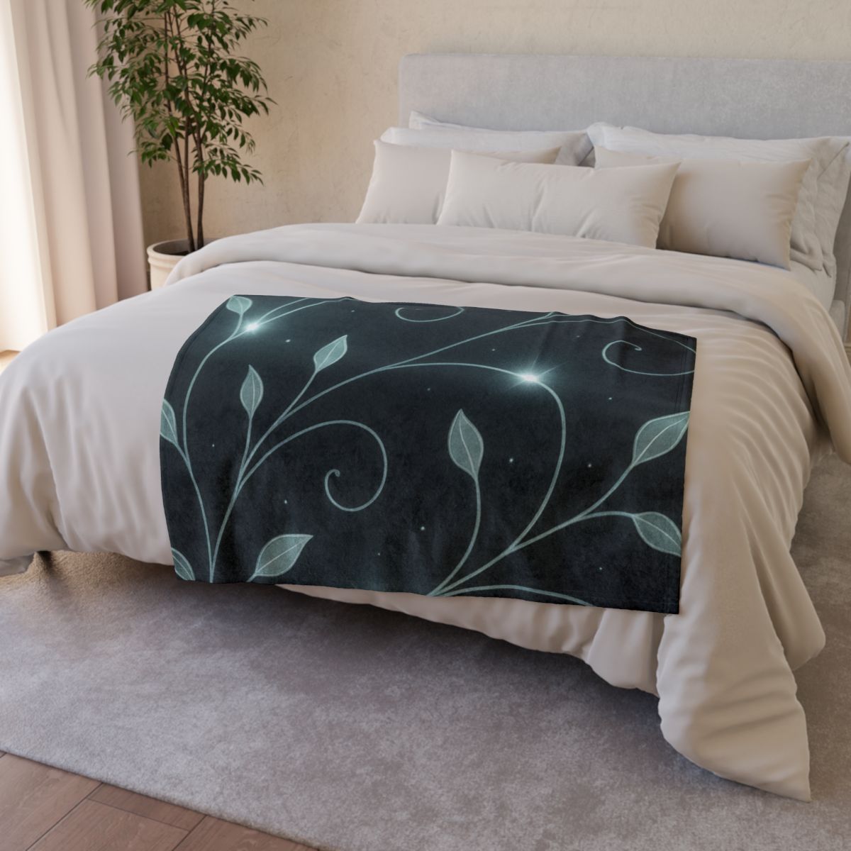 Starlit Vine Constellation trendy patterned blankets