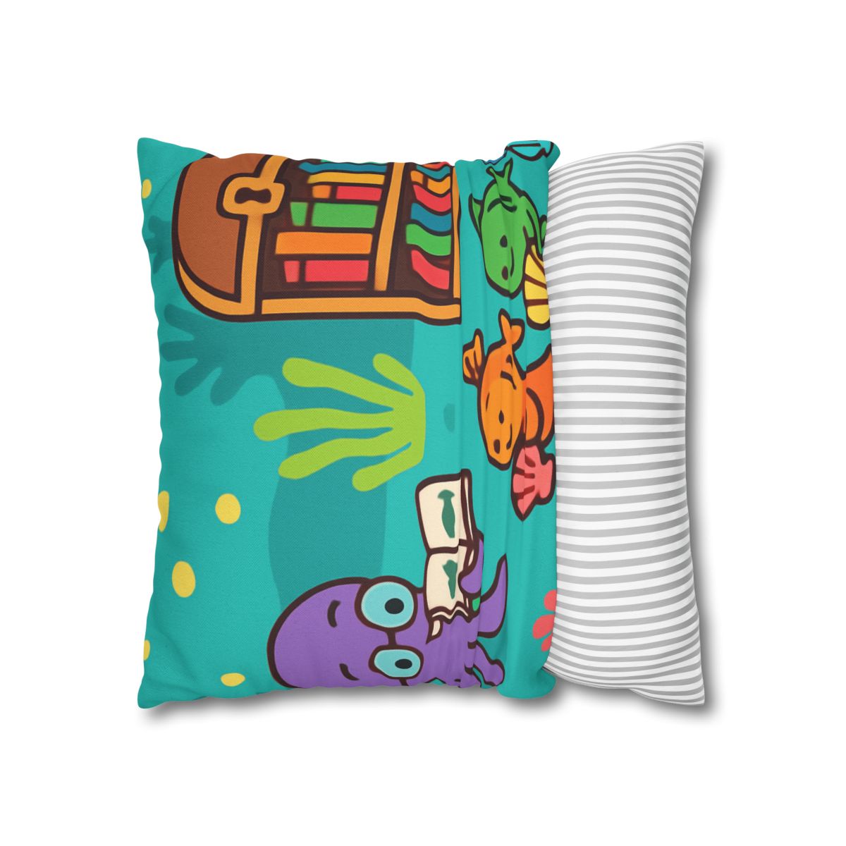 Coral Reef Library With The Octopus Librarian unique gift pillow cases
