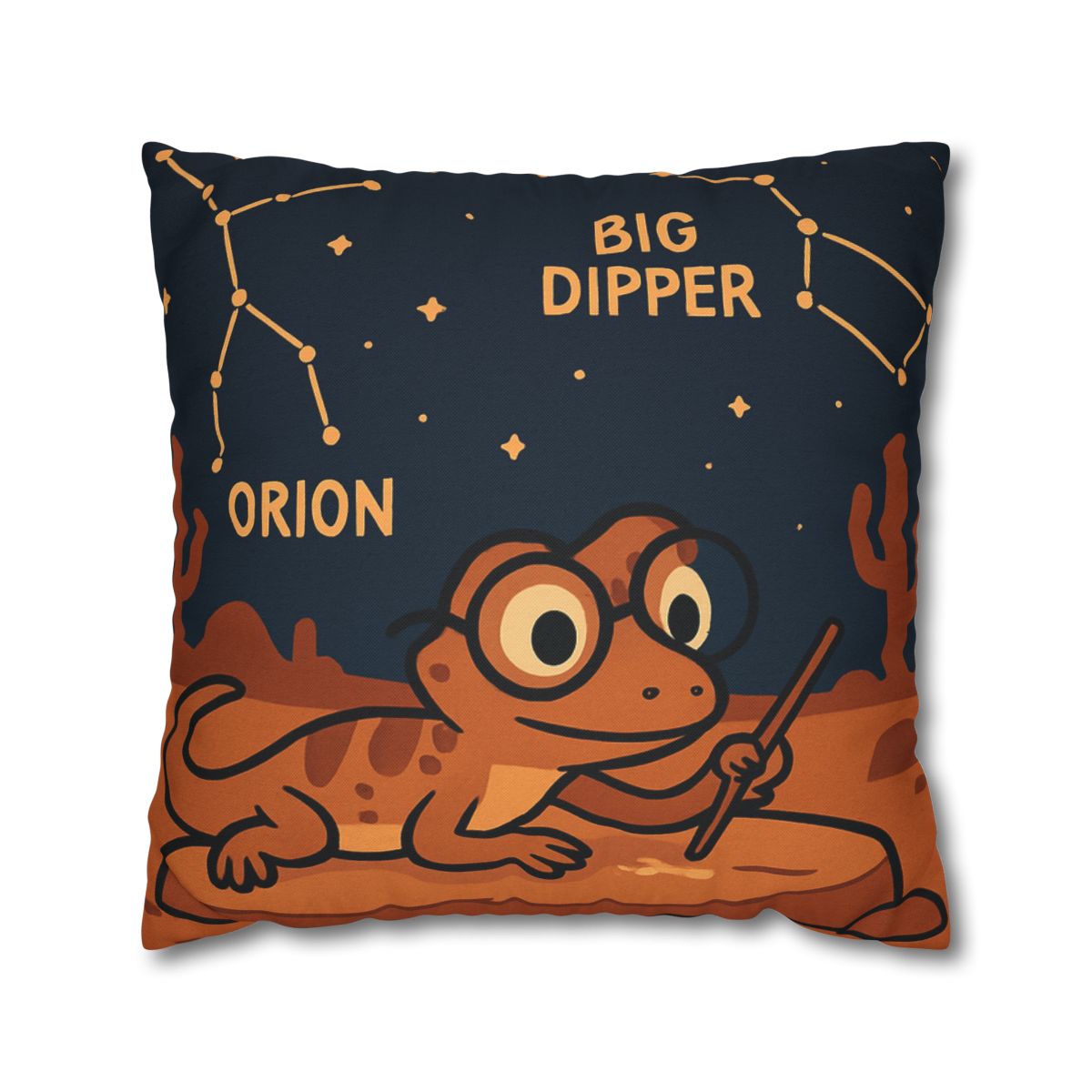 Stargazing Lizard Desert Camp soft cotton pillow cases
