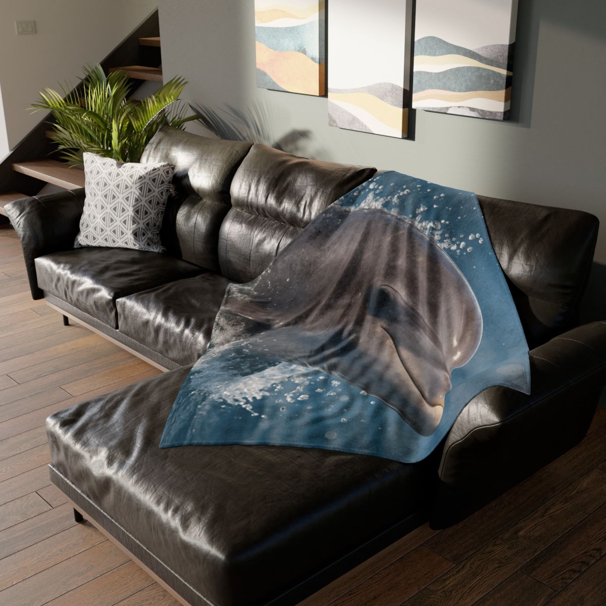 Mirrorflash Common Bottlenose Dolphin decorative home blankets